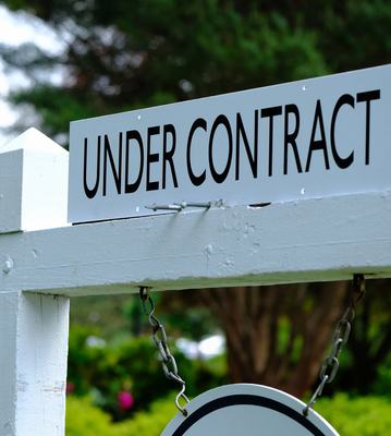 sign of under contract picket sign