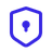 shield with lock keyhole